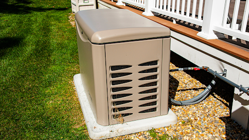 Standby generator outside home in Hudson Florida for backup power